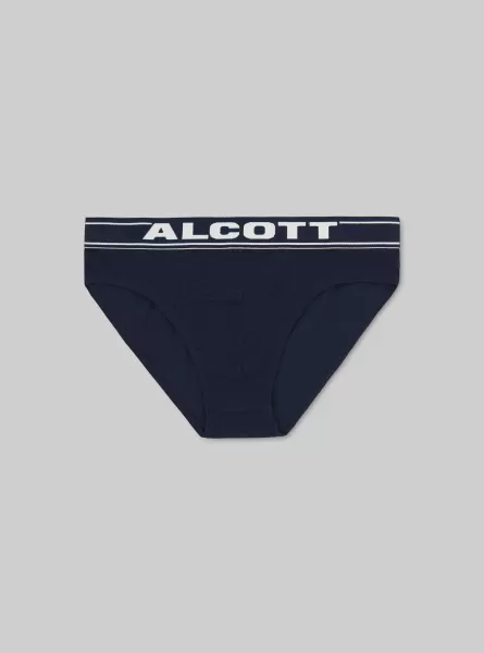 Underwear Na2 Navy Medium Stretch Cotton Briefs With Logo Men