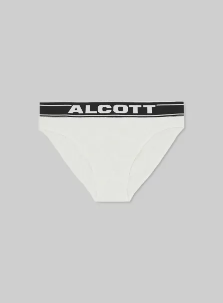Underwear Stretch Cotton Briefs With Logo Wh1 Off White Men