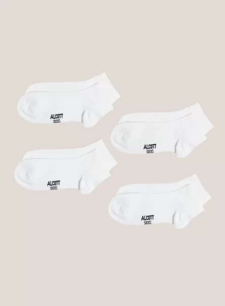 Wh1 Off White Men Set Of 4 Pairs Of Socks With Contrasting Details Underwear