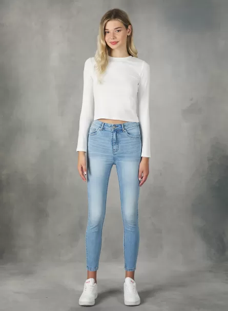 Women High-Waisted Super Skinny Jeans Denim Days D007 Light Azure