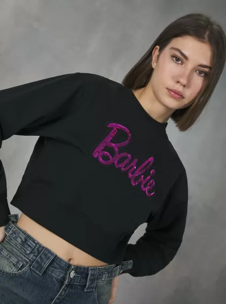 Bk1 Black Women Sweatshirts Barbie / Alcott Cropped Sweatshirt