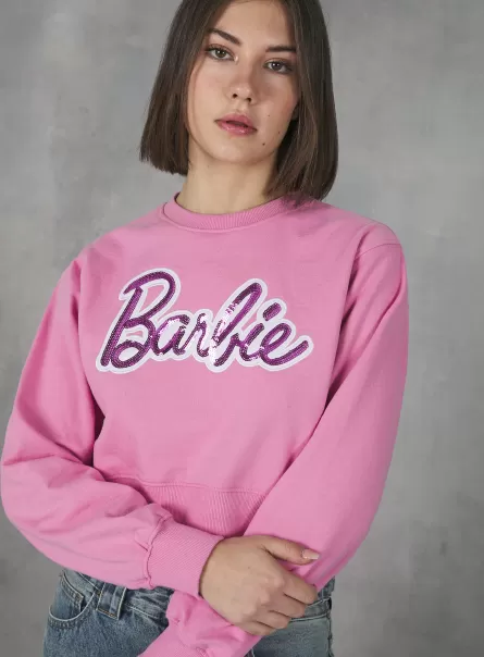 Sweatshirts Women Pk2 Pink Medium Barbie / Alcott Cropped Sweatshirt