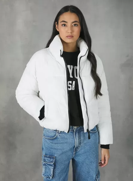 Jackets Women Cropped Bomber Jacket With Recycled Padding Wh2 White