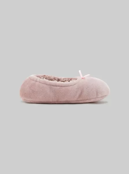 Faux Fur Sock Slippers Women Pk2 Pink Medium Shoes