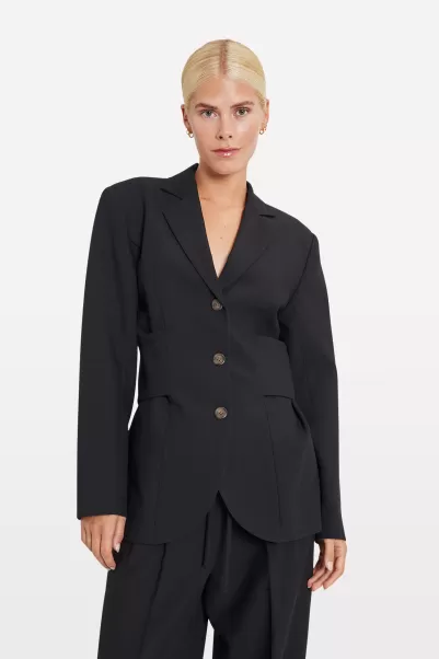Women Black Jackets & Coats Enmetro Blazer 6797 Envii Price Meltdown