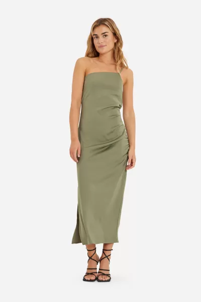 Ensarno Sl Maxi Dress 7141 Dresses Envii Inexpensive Deep Lichen Green Women