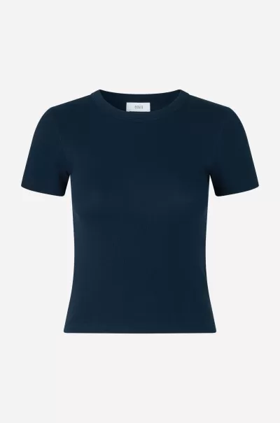 Enally Ss Crop Tee 5314 Women Navy Blazer Unleash Envii T-Shirts & Tops