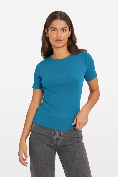 T-Shirts & Tops Women Enally Ss O-N Tee 5314 Savings Deep Lichen Green Envii