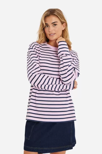 Enkulla Ls Stripe 5310 T-Shirts & Tops Resilient Envii Women Pirouette-Navy Stripe